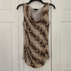 White House Black Market SnakeSkin Print Top